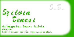 szilvia dencsi business card